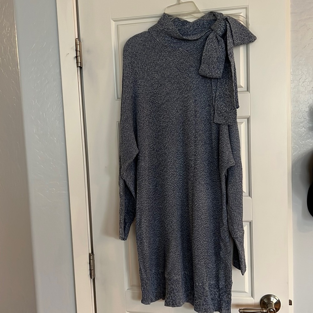 NY&CO Bow Neck Sweater Dress Sz XL